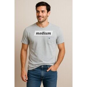 Birddogs Men’s T-Shirt Medium Gray Stretch Cotton Tee Pocket Logo Soft Washed...